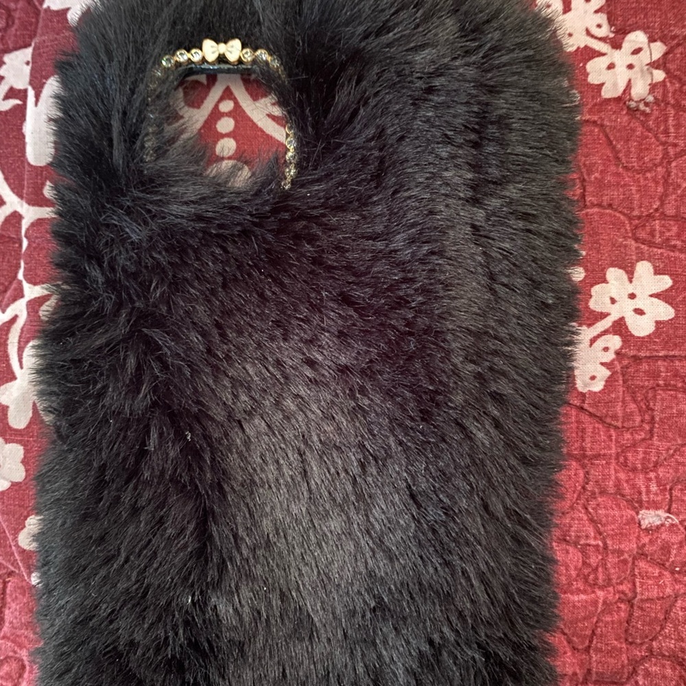 Black fluffy case